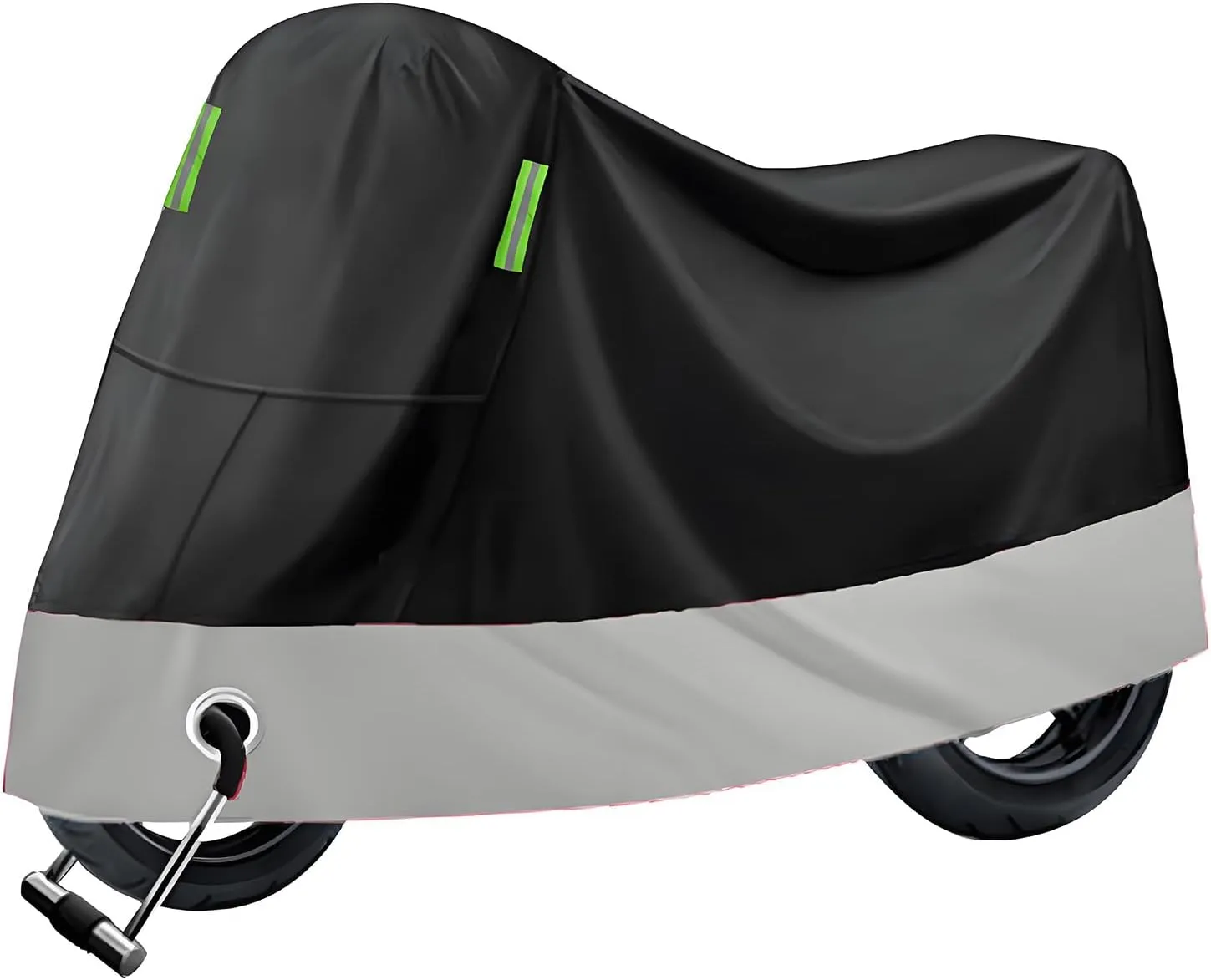 Motorcycle Cover for Honda Ape 50 Indoor Outdoor Motorcycle Protective Cover Duty Sun Rain Cover Exterior Accessories,Black Silver-M (200 * 90 * 100cm)