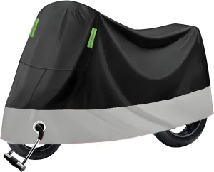 Motorcycle Cover for Honda Ape 50 Indoor Outdoor Motorcycle Protective Cover Duty Sun Rain Cover Exterior Accessories,Black Silver-M (200 * 90 * 100cm)