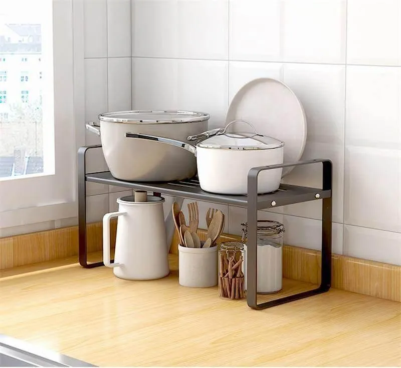 Multi-Layer Dish Organizer - Kitchen Countertop Storage Solution