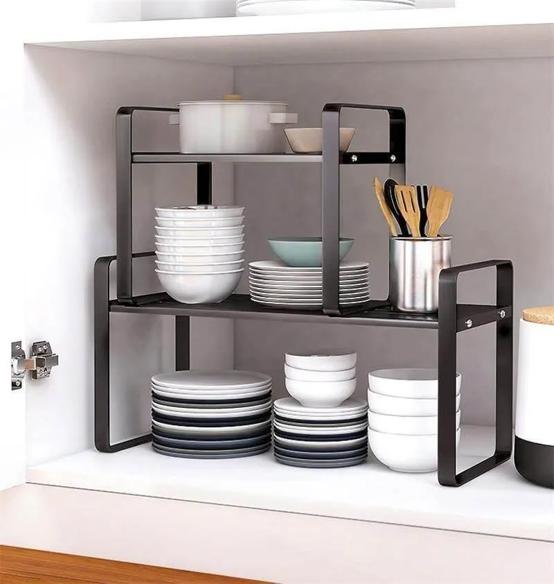 Multi-Layer Dish Organizer - Kitchen Countertop Storage Solution