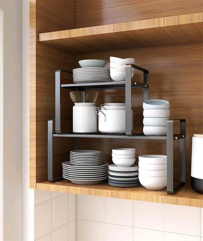 Multi-Layer Dish Organizer - Kitchen Countertop Storage Solution