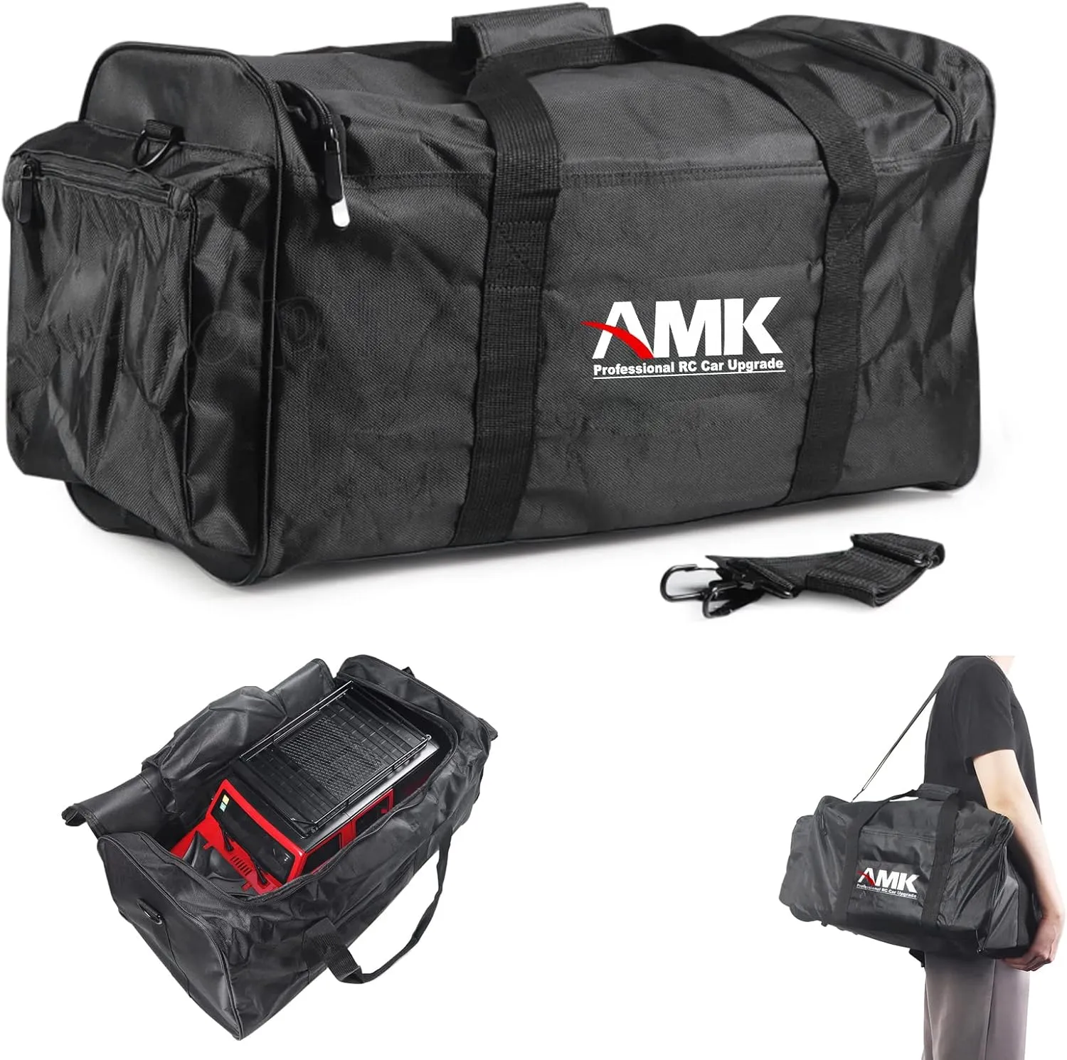 Multipocket RC Car Duffel Bag Waterproof Storage Bag for 1/10 RC Crawler Drift Car Axial SCX10 90046 D90 TF2 MST Tamiya CC01 HSP (Bag B) (Bag B) (Bag A)