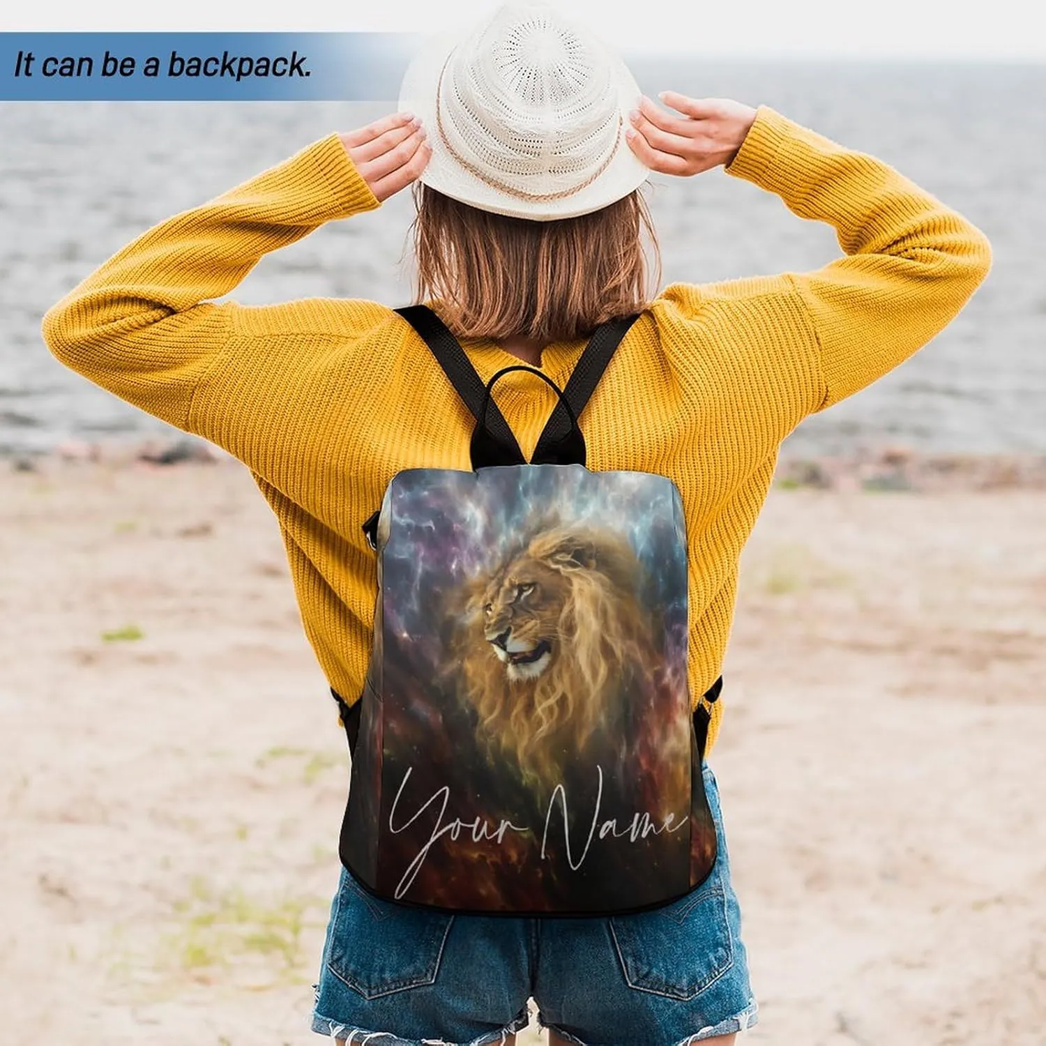 Multipurpose Daypacks Abstract Lion Lightning Backpack Purse for Women Anti Theft Fashion Back Pack Custom Name Bag Personalized Gift