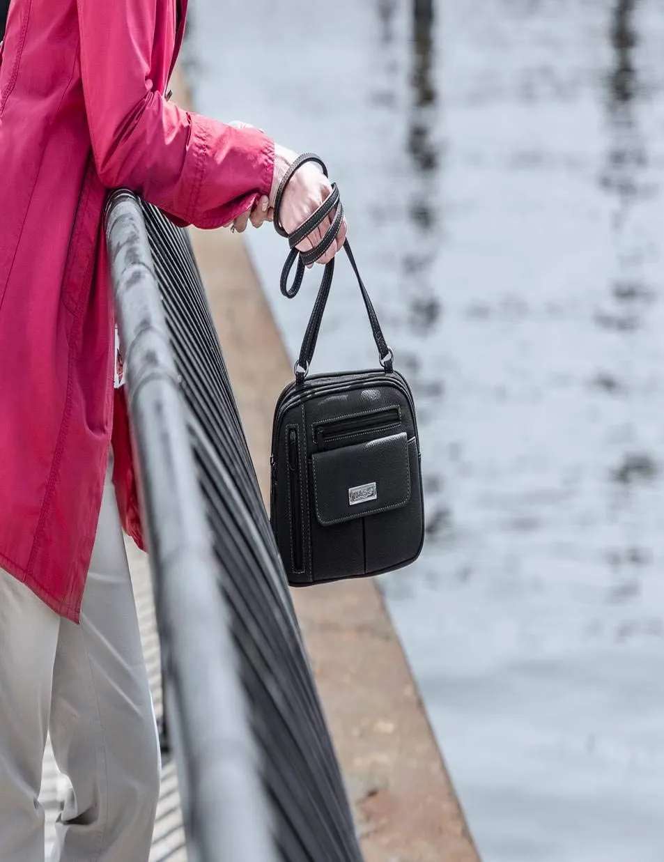 MultiSac Zippy Triple Compartment Crossbody Bag