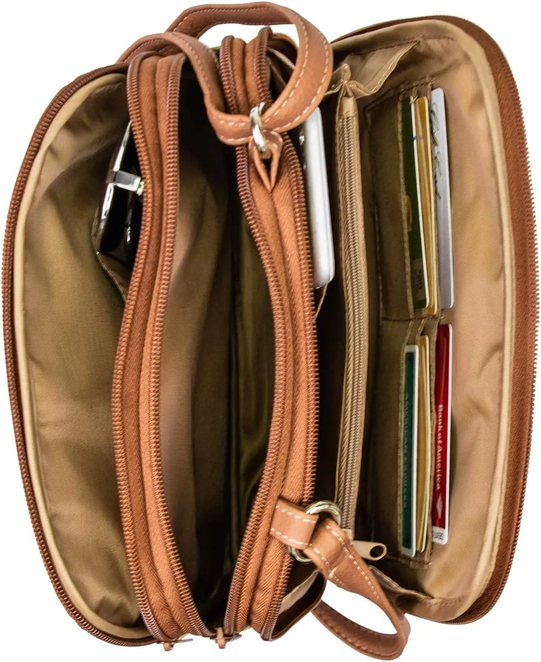 MultiSac Zippy Triple Compartment Crossbody Bag