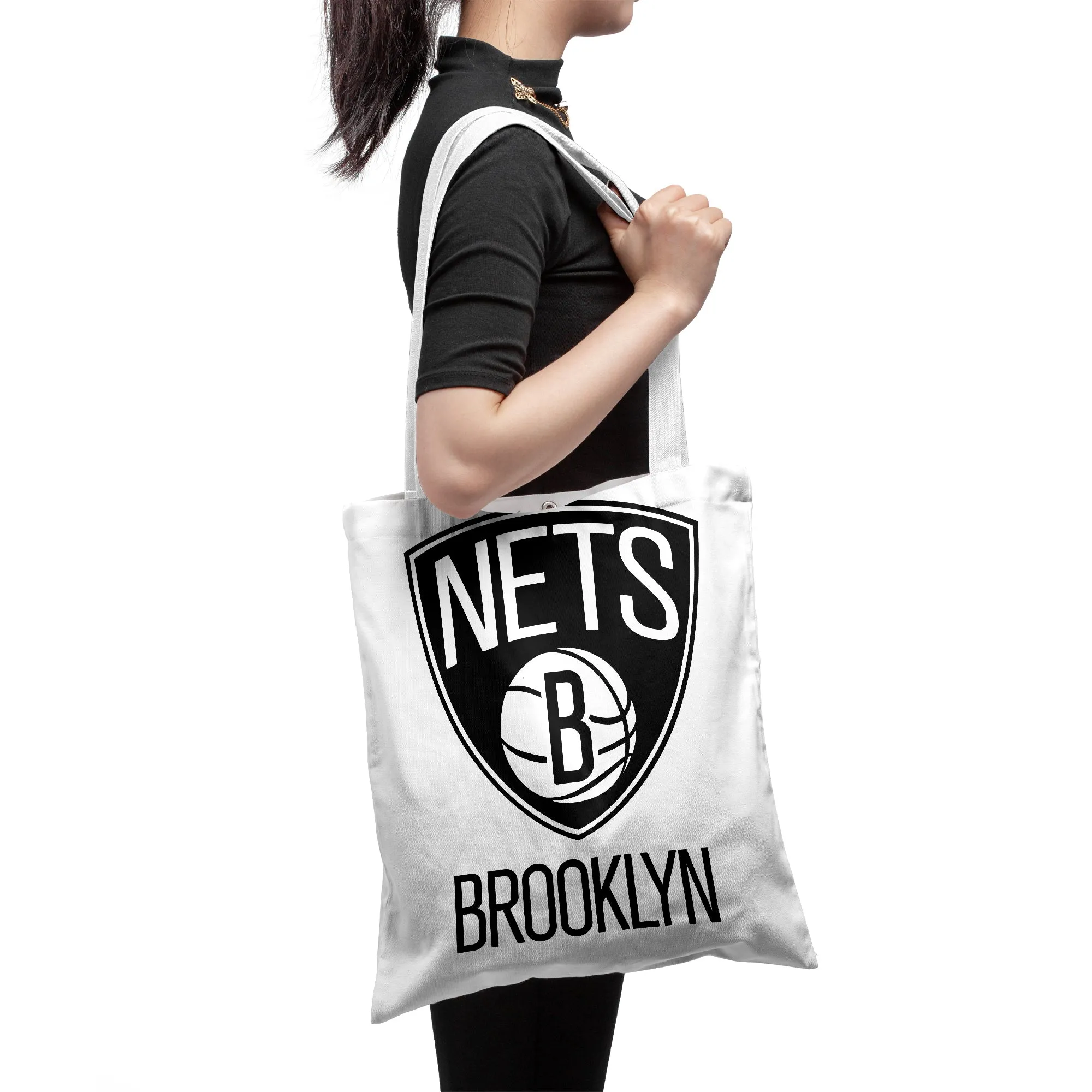 NBA Brooklyn Nets All Star Polyester Canvas Tote Bag - Durable and Stylish