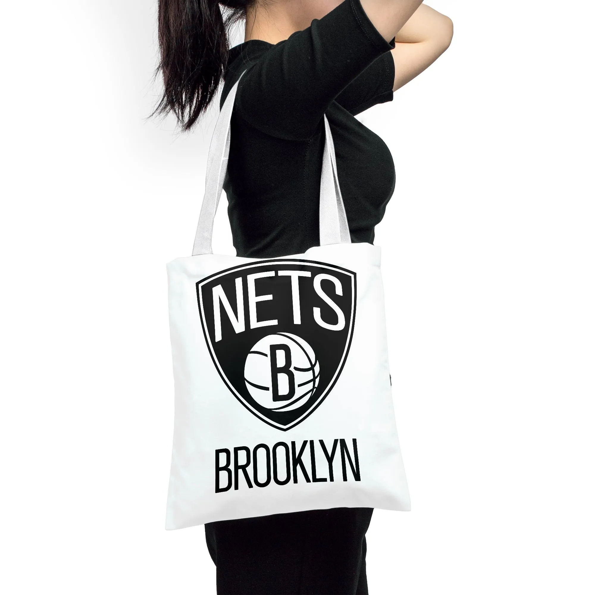 NBA Brooklyn Nets All Star Polyester Canvas Tote Bag - Durable and Stylish
