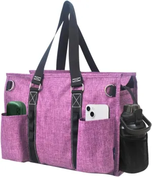 NGIL Utility Water Resistant Zippered Lined Tote Bag,Multi Pocket Organizer, Work Tote Bags for Women, Nurse Tote,Nurse Gift