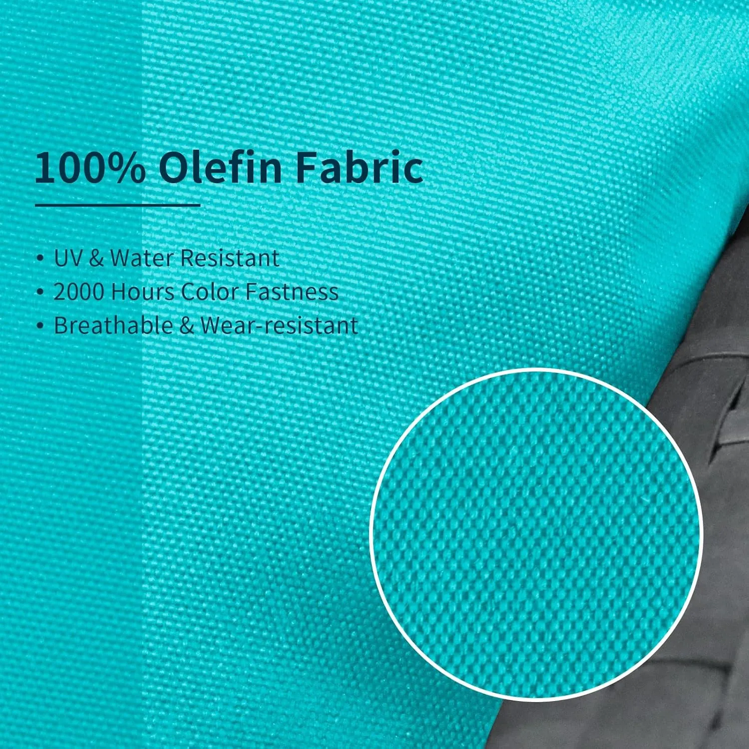 NICESOUL 14-Piece 27“x27 Outdoor Patio Cushion Cover, Olefin Fade/UV-Resistant Sectional Sofa Replacement Cover with Zipper, Deep Seated Slipcovers for Backyard Furniture, Machine Washable, Turquoise