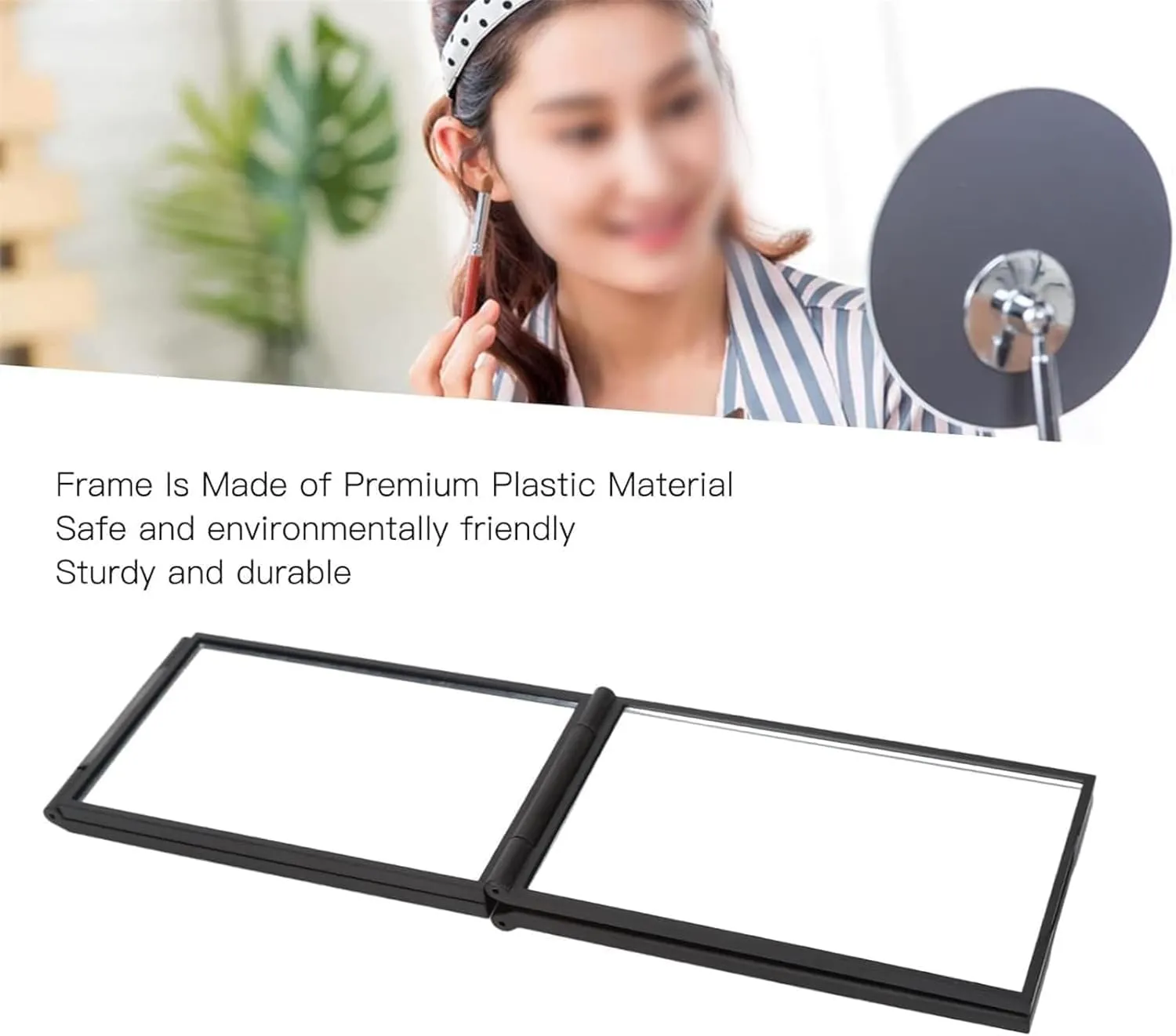 Nishomee Mirror, Multi Angle Folding Mirror, Self Haircutting Head Back View Available, Portable Foldable Handheld Desktop Expandable Makeup