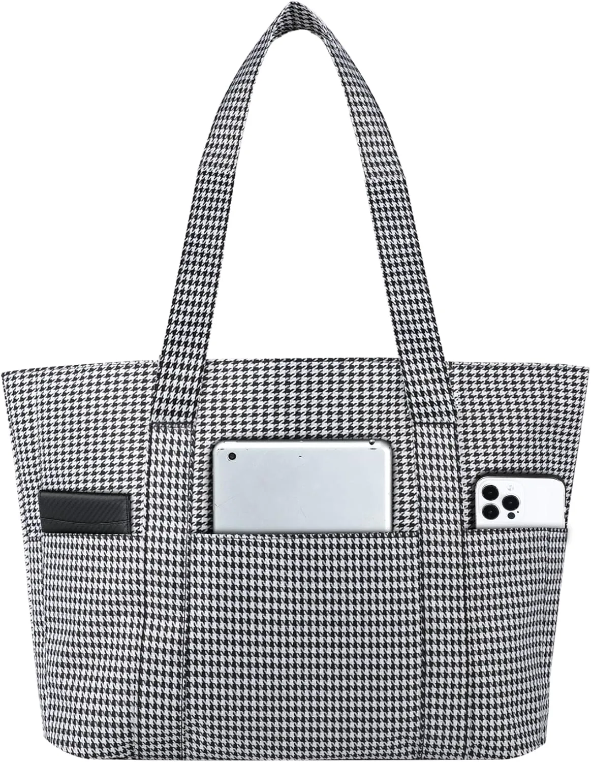 Nylon Tote Bag for Women Large Capacity Shoulder Bag Top Handle Handbag with Zipper for Work College Travel Daily