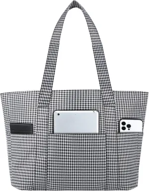 Nylon Tote Bag for Women Large Capacity Shoulder Bag Top Handle Handbag with Zipper for Work College Travel Daily