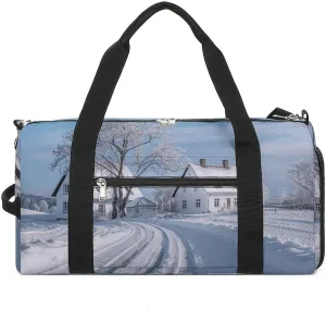 Old Farm Pictures Gym Bag Sport Gym Tote Bag Lightweight Duffle Bag Carry On Weekender Bags for Women Men