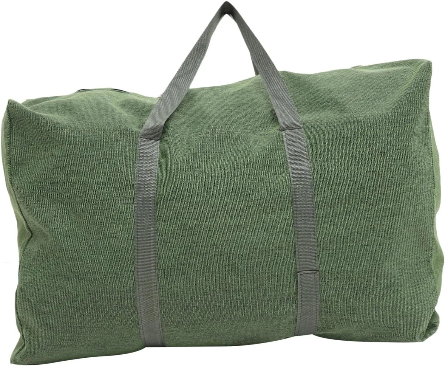 Olive Green Large Duffle Bag Backpack Zipper Canvas Luggage Bag for Travel Storage Random