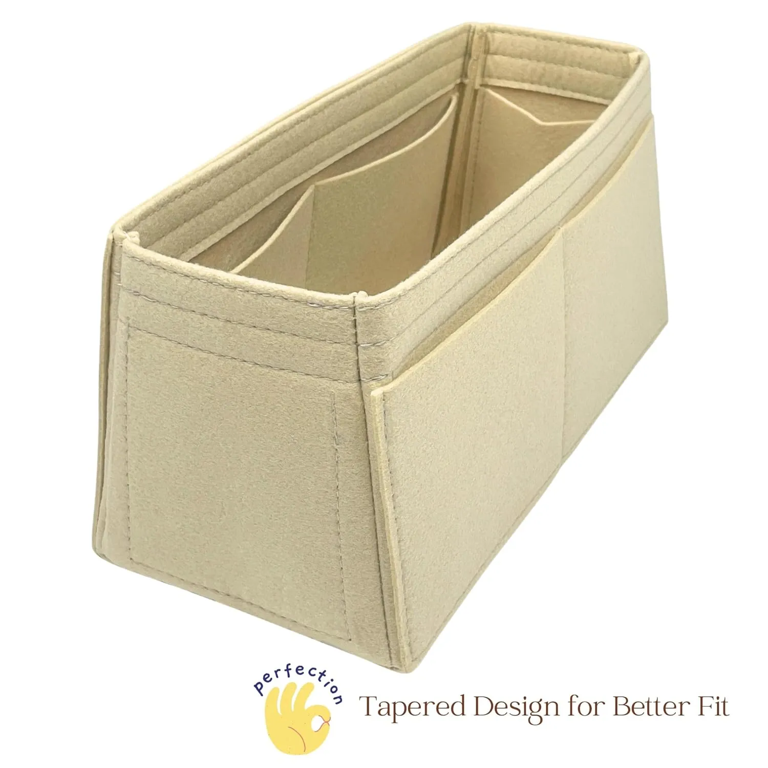 Organizer for Birkin 25, 30, 35, 40, 42, 45, 50, Handmade Felt Insert (BK 45, Jade)