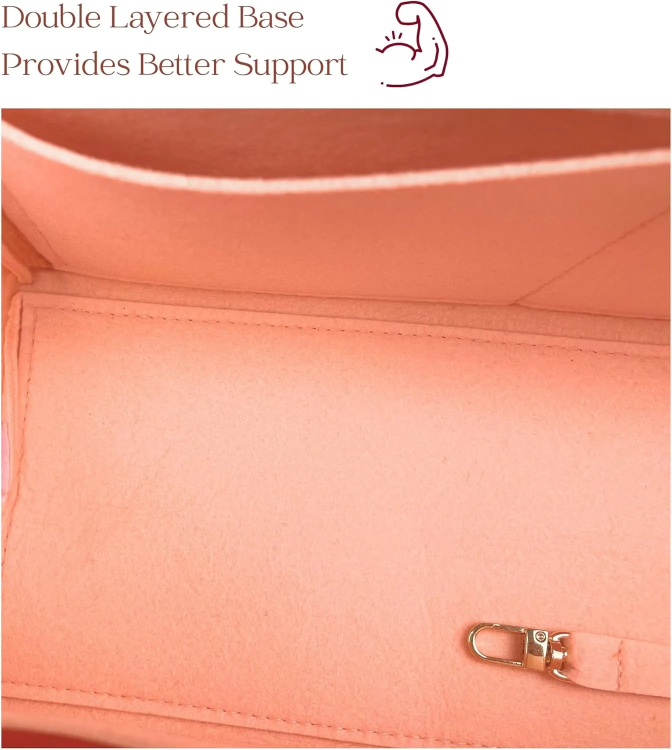 Organizer for Celine Luggage Bag, Nano/Micro/Mini, Felt Insert (Mini, Red)