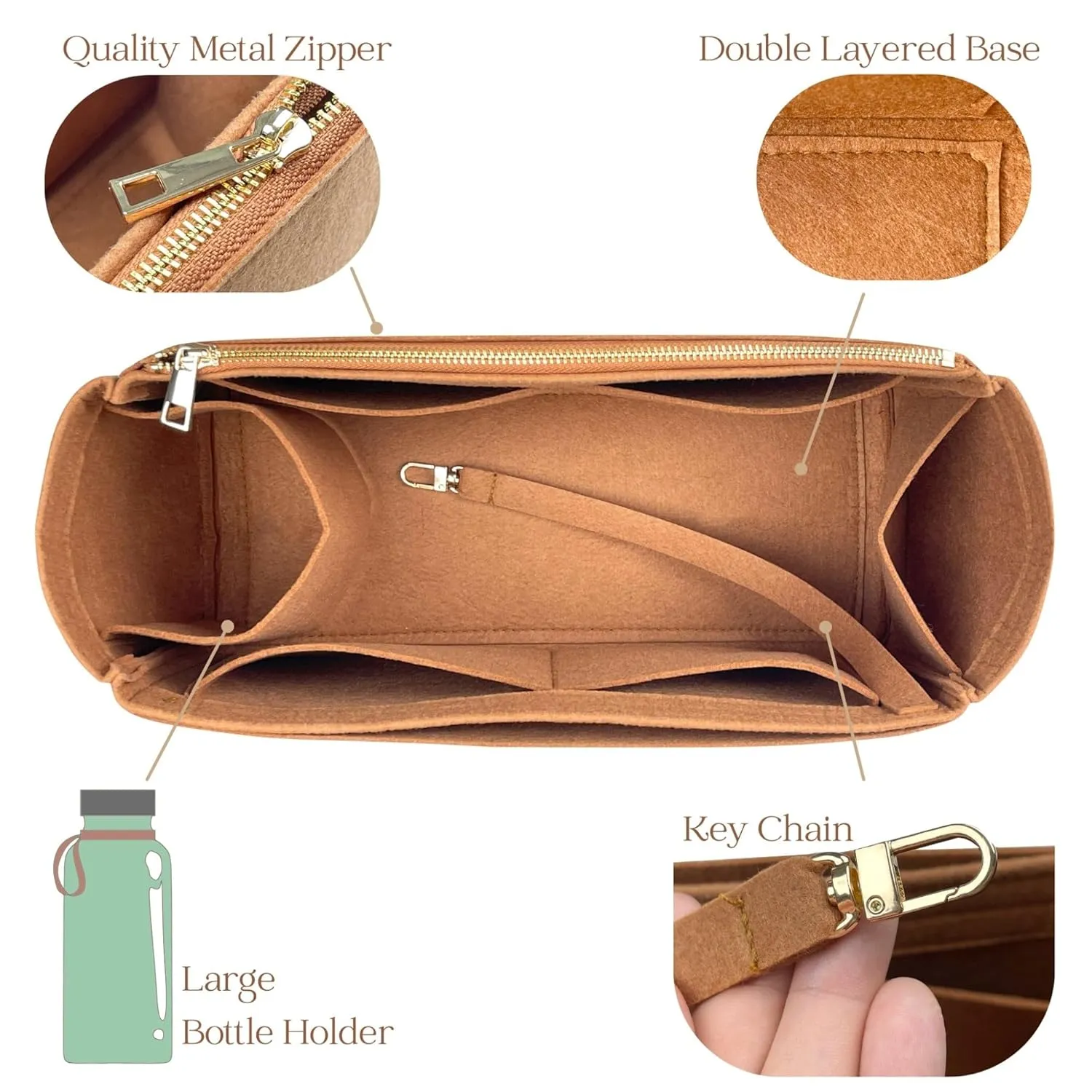 Organizer for Daily Battle 27, 35, 41, Felt Bag Insert, 31 Colors (DailyBattle 41, Royal)