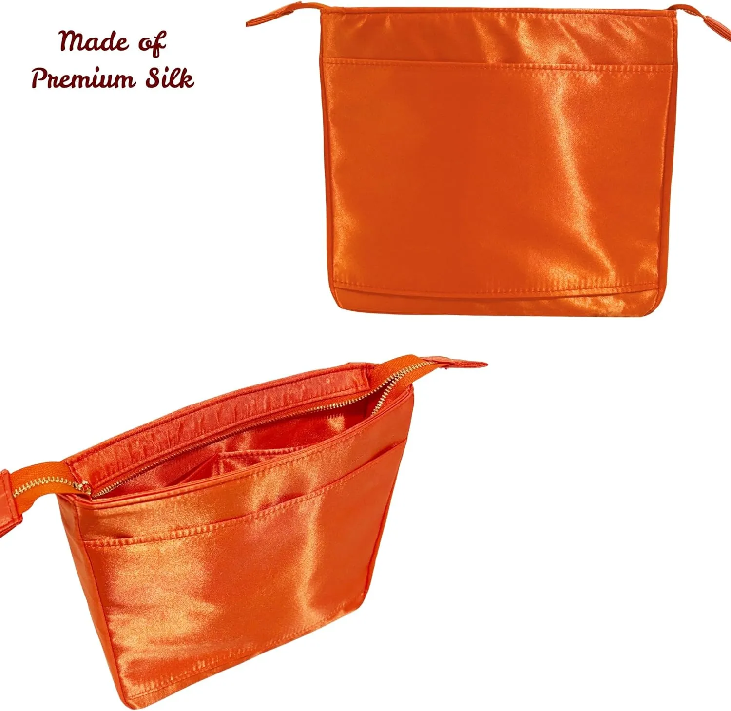 Organizer for Evelyne TPM/16, PM/29, GM/33, TGM/40, Satin Silk Bag Insert (PM/29cm, Champagne)