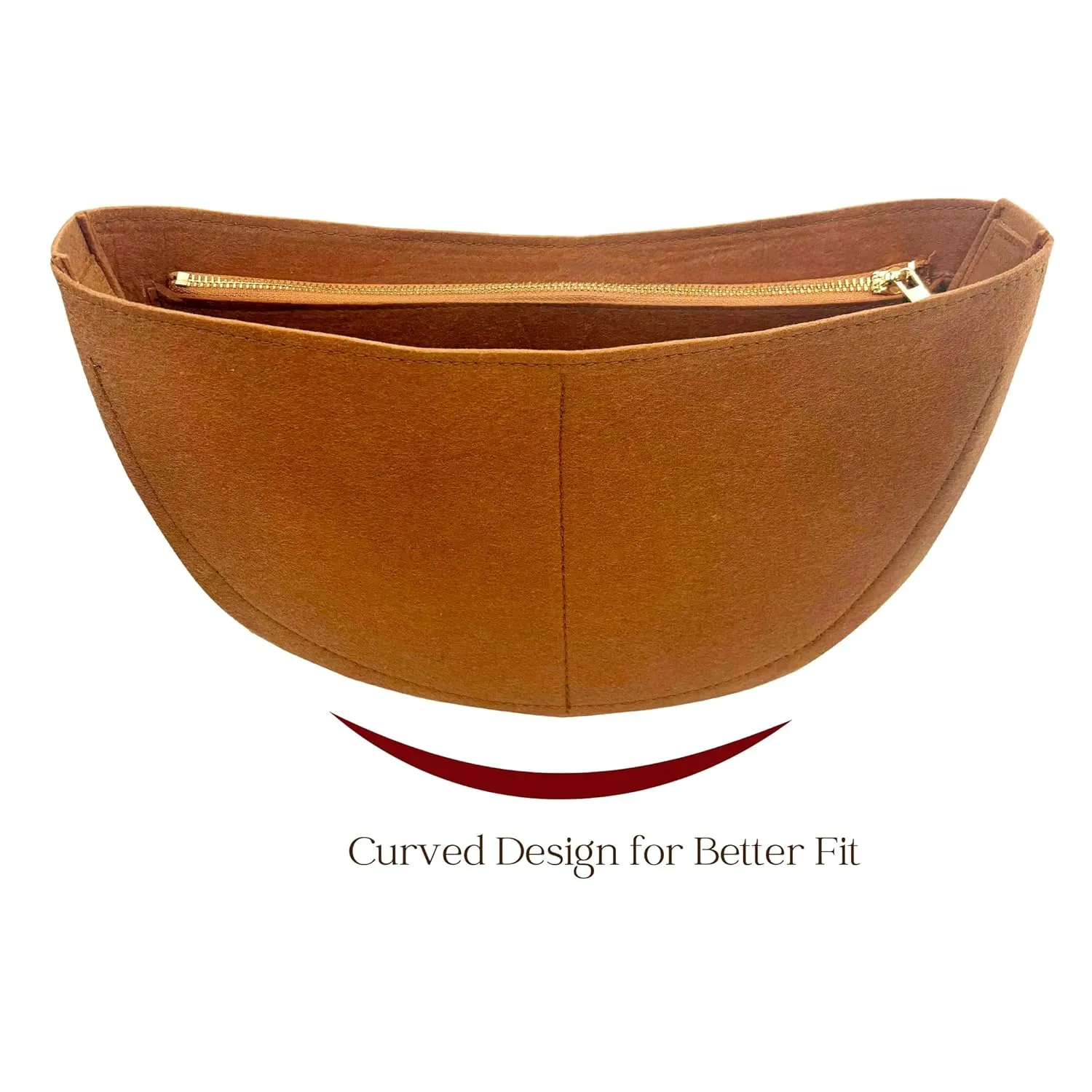 Organizer for Loop Hobo, Felt Bag Insert (Chocolate)