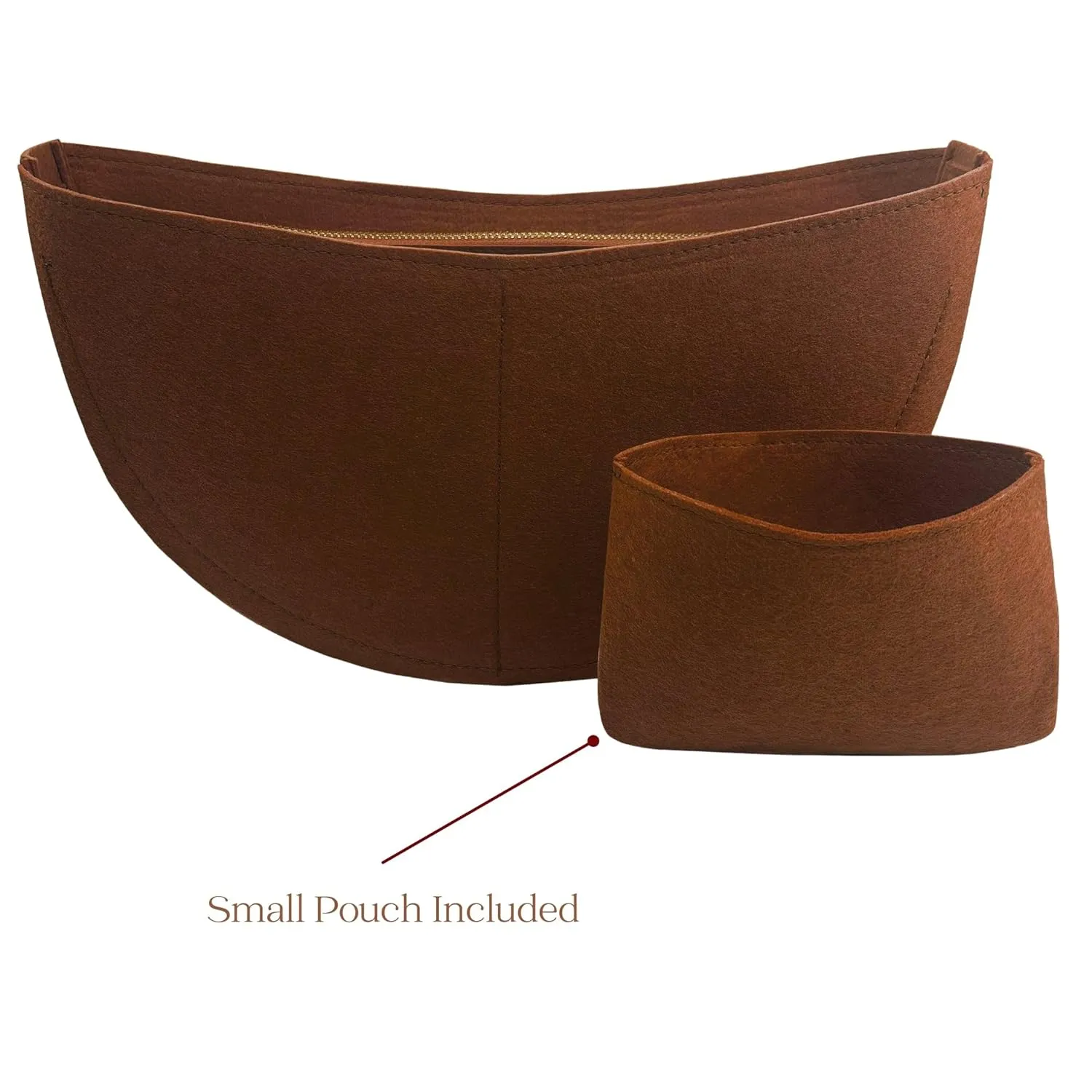 Organizer for Loop Hobo, Felt Bag Insert (Chocolate)