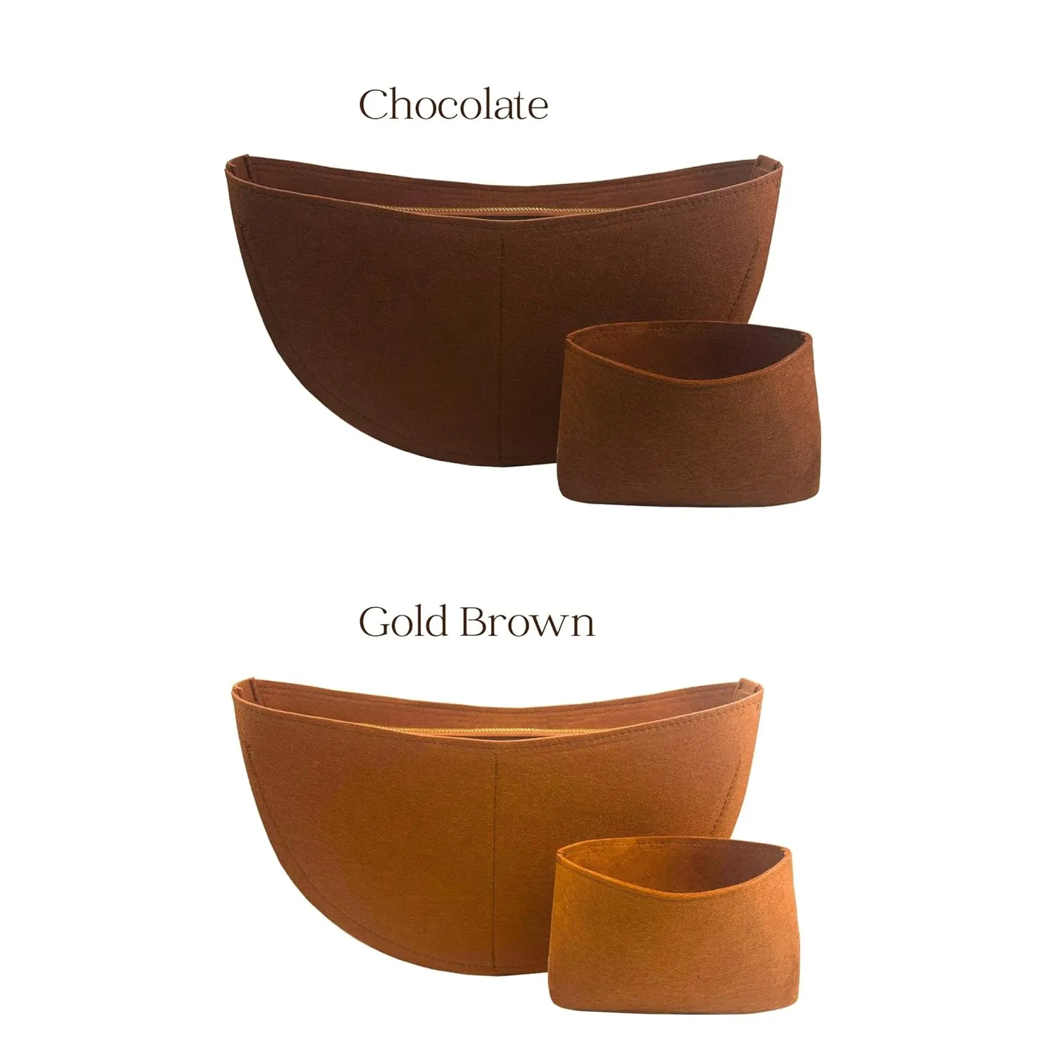 Organizer for Loop Hobo, Felt Bag Insert (Chocolate)