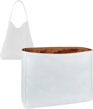Organizer for Low Key Hobo PM/MM, Lightweight Bag Insert, DupontPaper and Satin Silk Liner, 34 Interior Colors (MM, Brown)