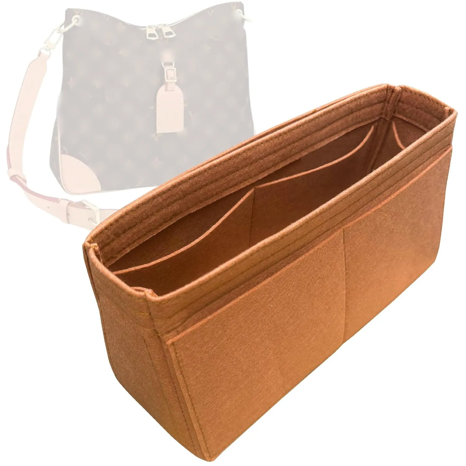 Organizer for Odeon Bag PM | MM, Handmade Felt Insert (MM, Evergreen)