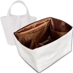 Organizer for Picotin 18,22,26,31, Lightweight Bag Insert, DupontPaper and Satin Silk Liner, 34 Interior Colors (Size 26, Blue)