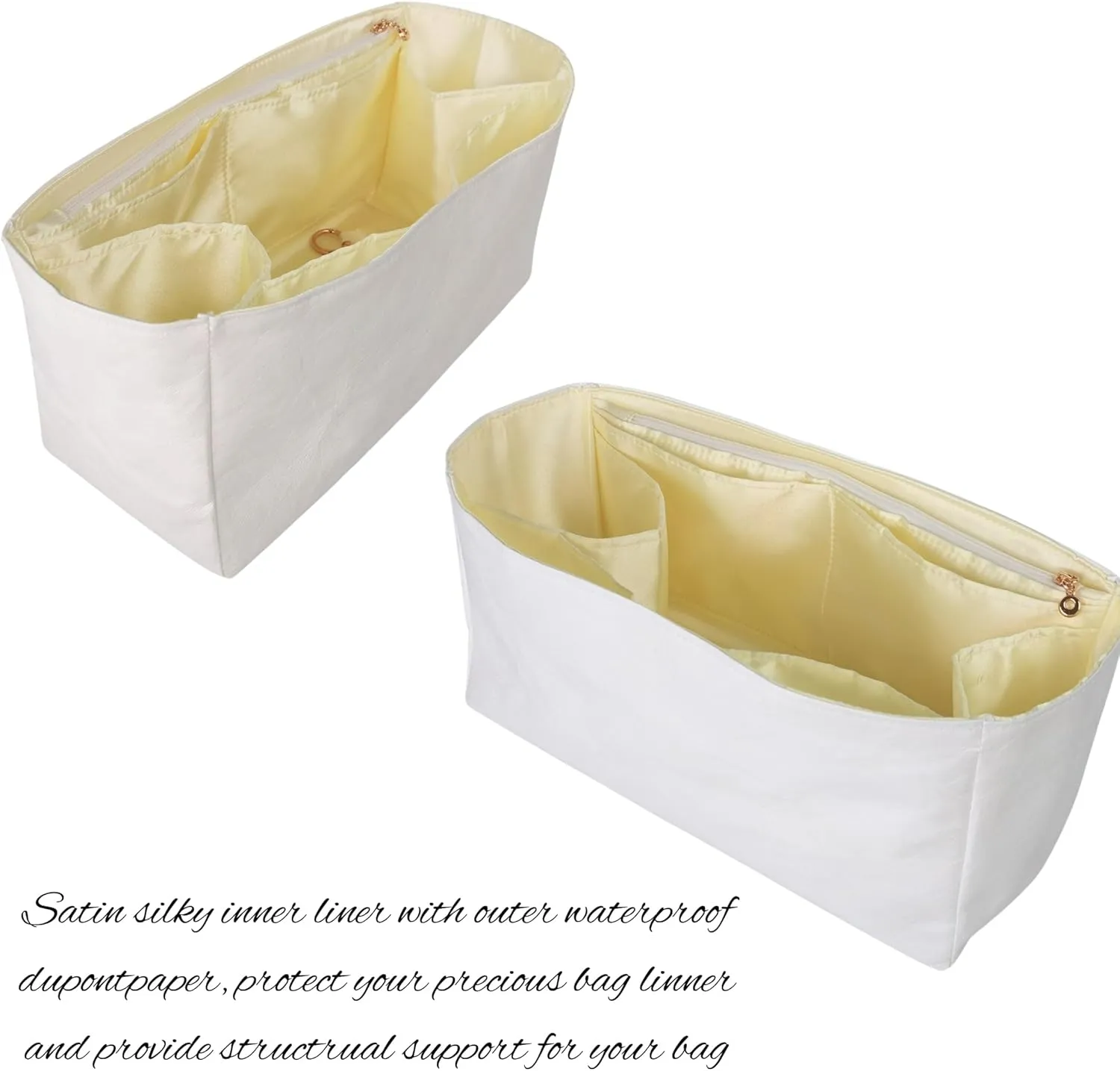 Organizer for Saint Louis PM | GM, Lightweight Bag Insert, DupontPaper and Satin Silk Liner, 34 Interior Colors (GM, Crimson)