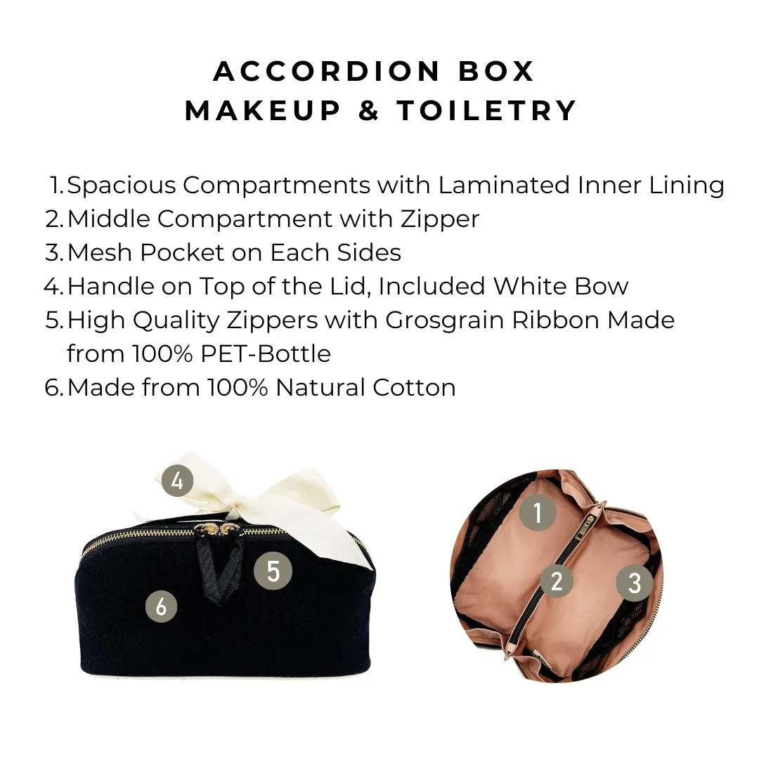 Organizing Makeup Bag, Expandable – Black