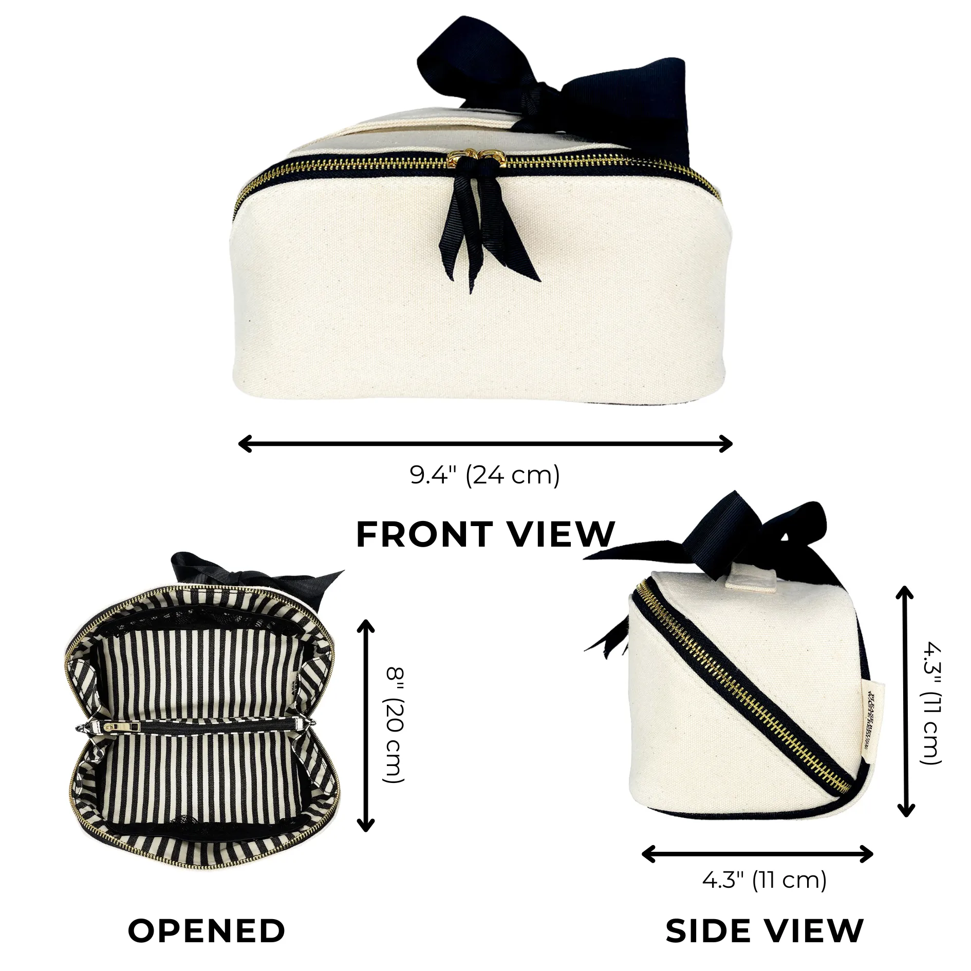 Organizing Makeup Bag, Expandable – Cream