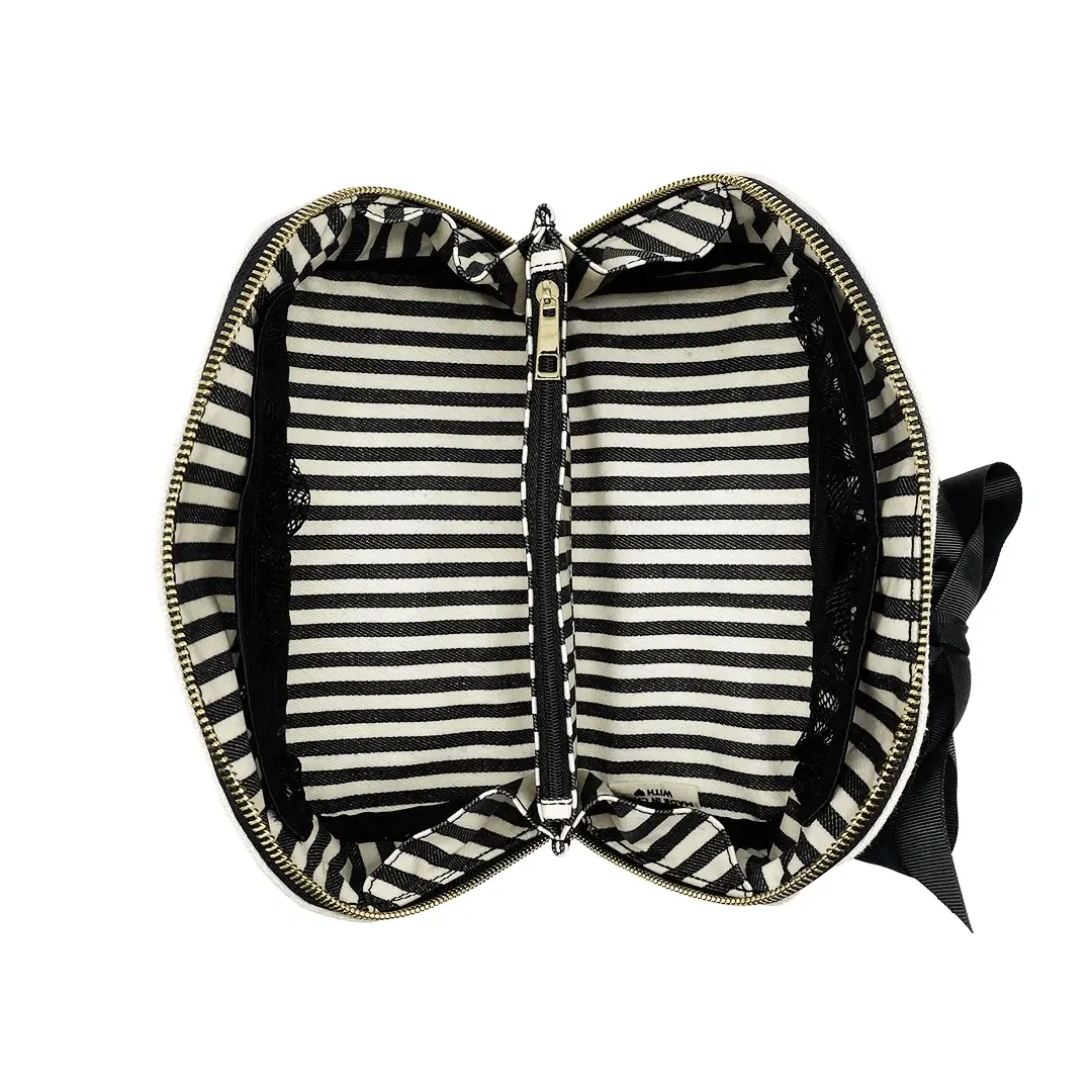 Organizing Makeup Bag, Expandable – Cream