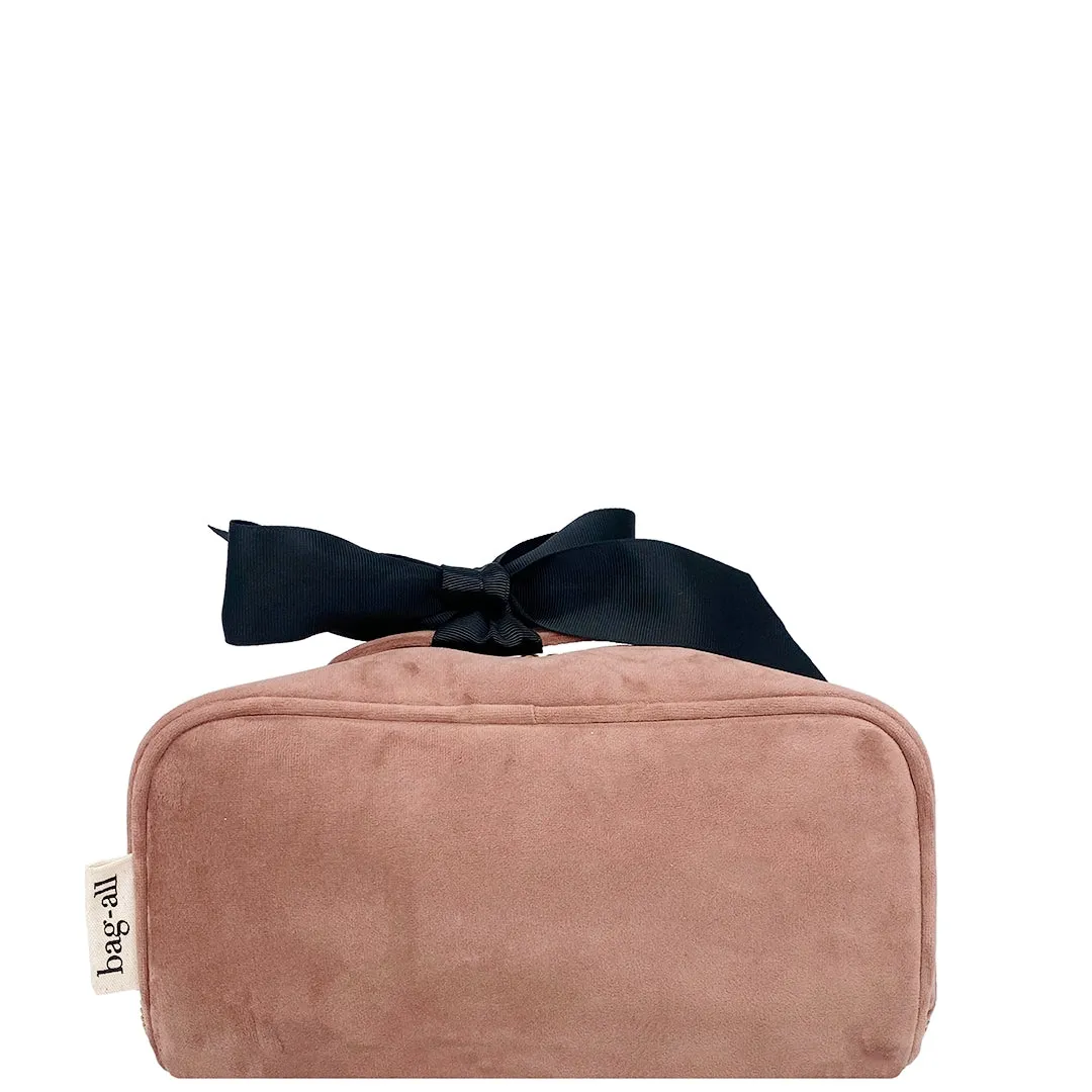 Organizing Makeup Bag, Expandable – Eco Velvet – Pink