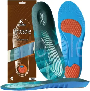 Ortosole Memory Foam Gel Insoles – Orthopedic Comfort Inserts for Men & Women – Soft Massaging Arch & Heel Support – Ideal for Walking, Standing & Daily Use (Women's 5-9)