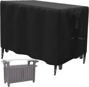 Outdoor BBQ Prep Table Cover 52 Inch For Keter Unity XL Serving Table, Waterproof Heavy Duty 600D Patio Grill Prep Table Cover, 55'' L x 24'' W x 32'' H