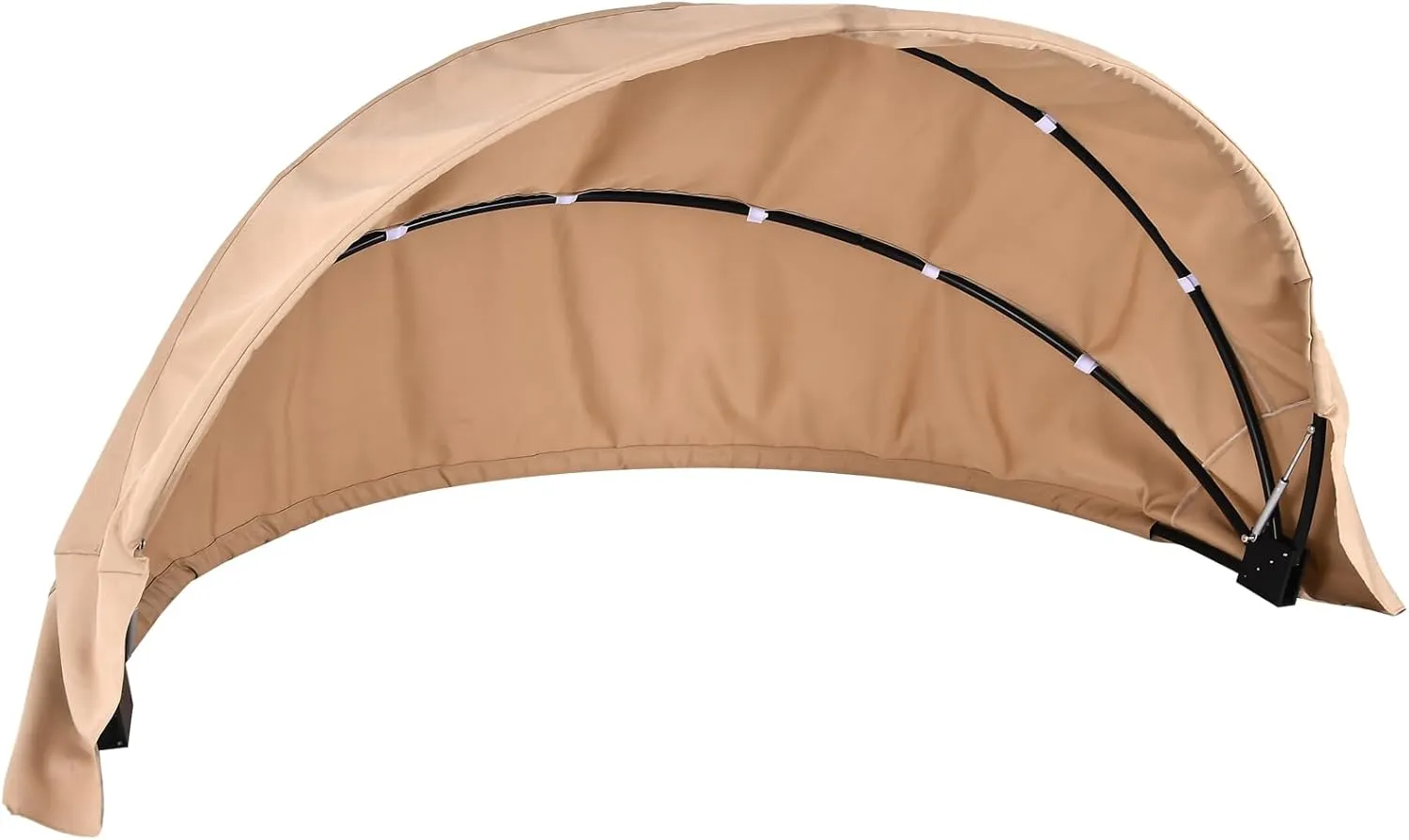 Outdoor Daybed Replacement Canopy, Outdoor Patio Wicker Daybed Canopy, Top Cover Compatible with Patio Round Daybed,| Customization | (Beige)