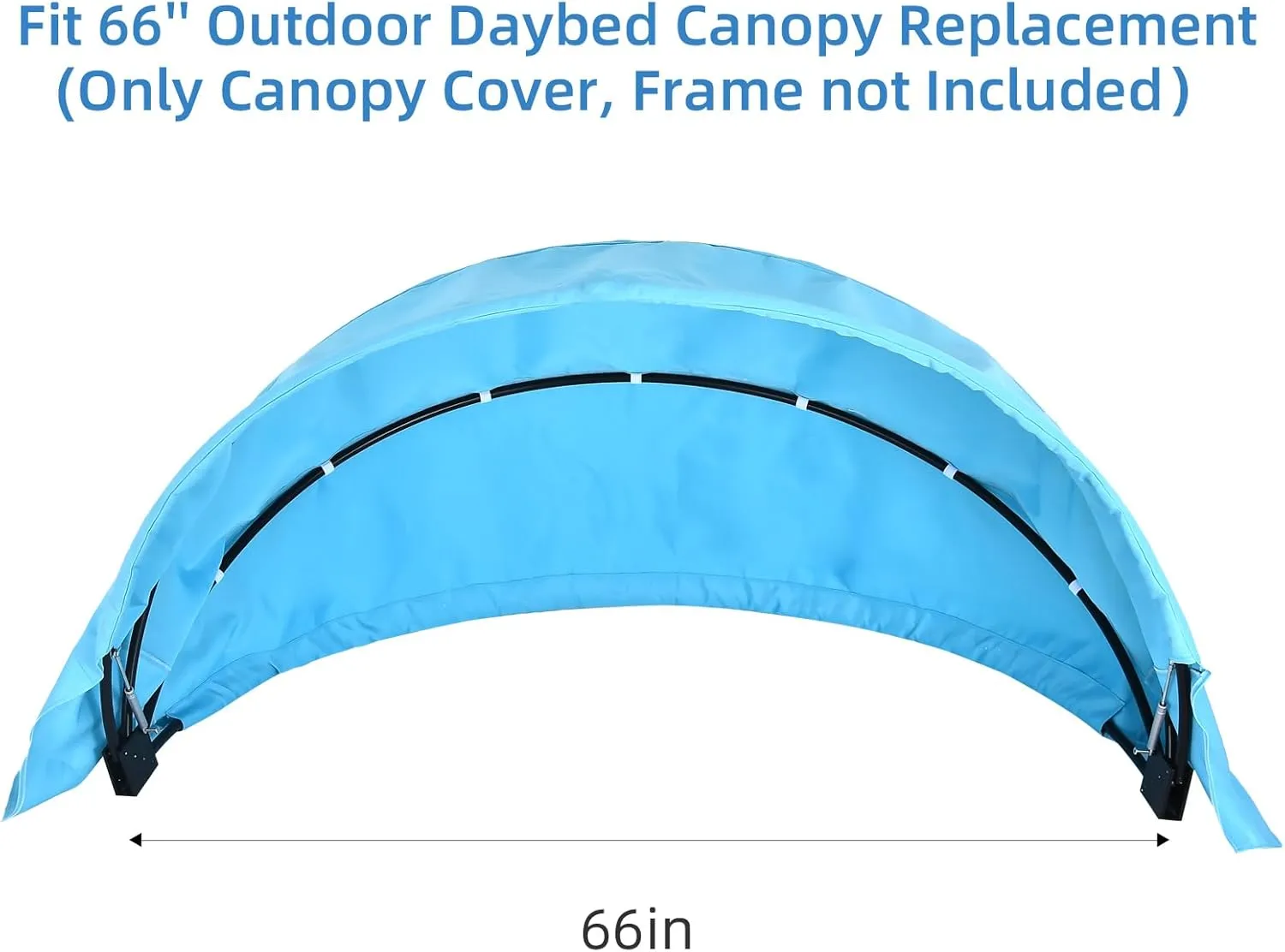 Outdoor Daybed Replacement Canopy, Outdoor Patio Wicker Daybed Canopy, Top Cover Compatible with Patio Round Daybed,| Customization | (Beige)