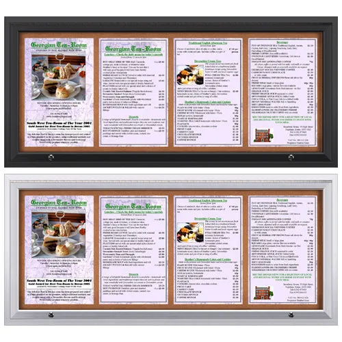 Outdoor Enclosed Menu Cases for 11x17 Portrait Menus | 7 Sizes