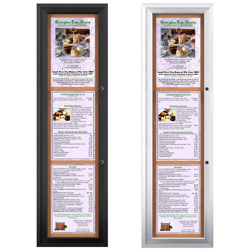 Outdoor Enclosed Menu Cases for 11x17 Portrait Menus | 7 Sizes