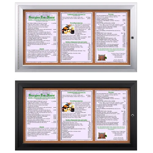 Outdoor Enclosed Menu Cases for 11x17 Portrait Menus | 7 Sizes