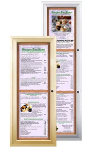 Outdoor Enclosed Menu Cases for 11x17 Portrait Menus | 7 Sizes