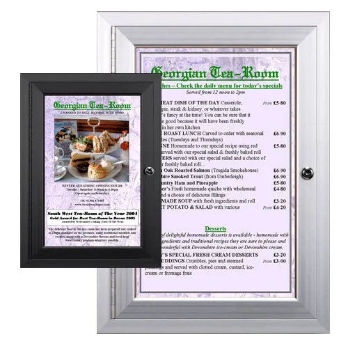 Outdoor Enclosed Menu Cases for 11x17 Portrait Menus | 7 Sizes
