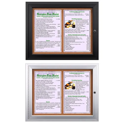 Outdoor Enclosed Menu Cases for 11x17 Portrait Menus | 7 Sizes