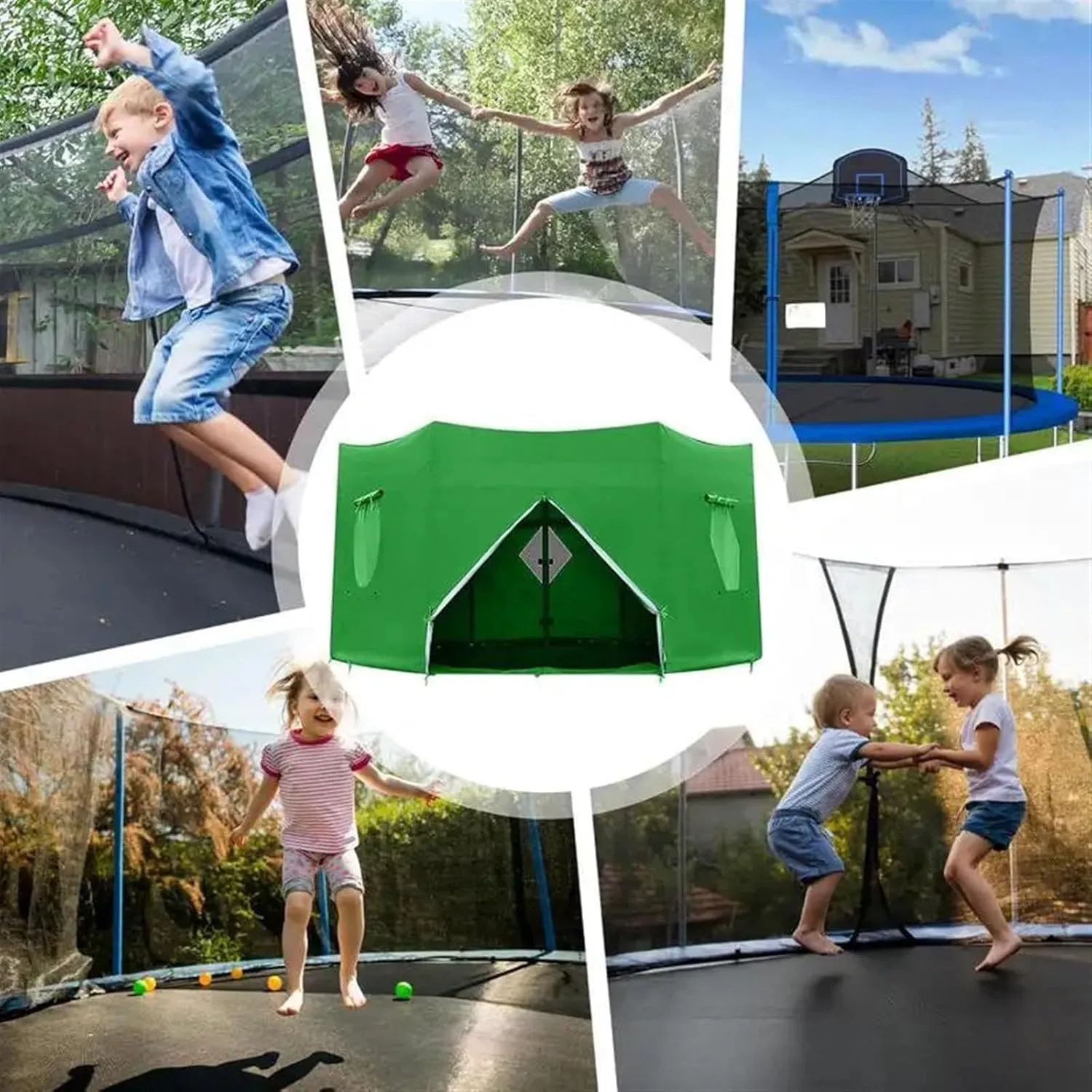 Outdoor Trampoline Tent Cover - Breathable Sunshade Canopy for Trampolines, Multi-Purpose UV Protection, Durable Trampoline Sun Cover for Kids' Playtime Fun