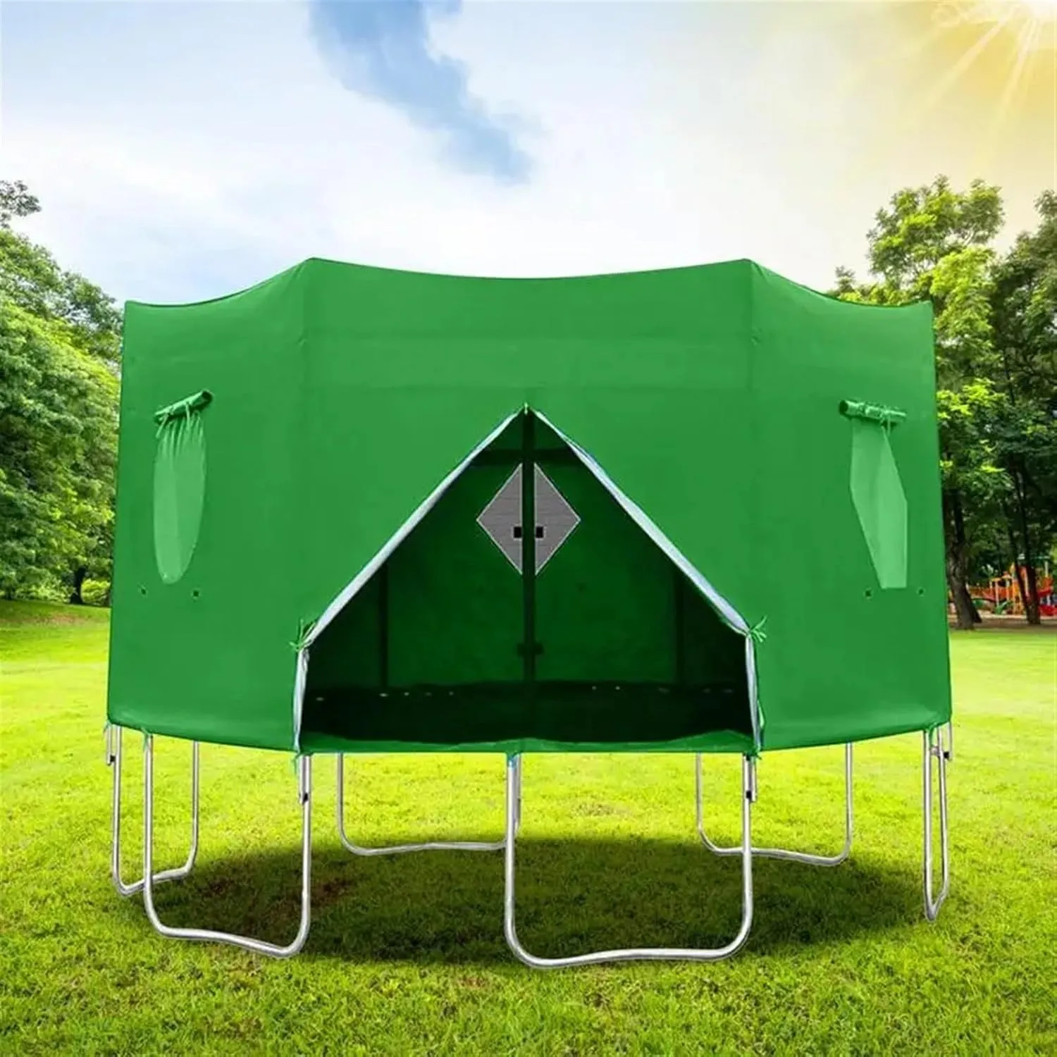 Outdoor Trampoline Tent Cover - Breathable Sunshade Canopy for Trampolines, Multi-Purpose UV Protection, Durable Trampoline Sun Cover for Kids' Playtime Fun