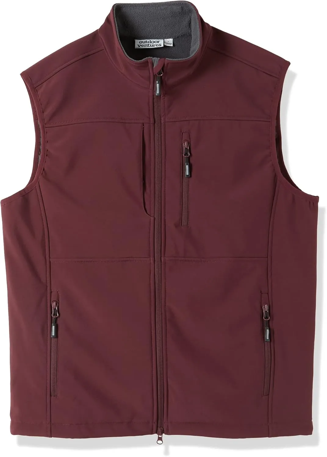 Outdoor Ventures Men's Running Vest Outerwear, Lightweight Windproof Fleece-Lined Softshell Sleeveless Jacket for Golf