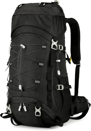 Outplea 60L Waterproof Backpack - Rain Cover Included