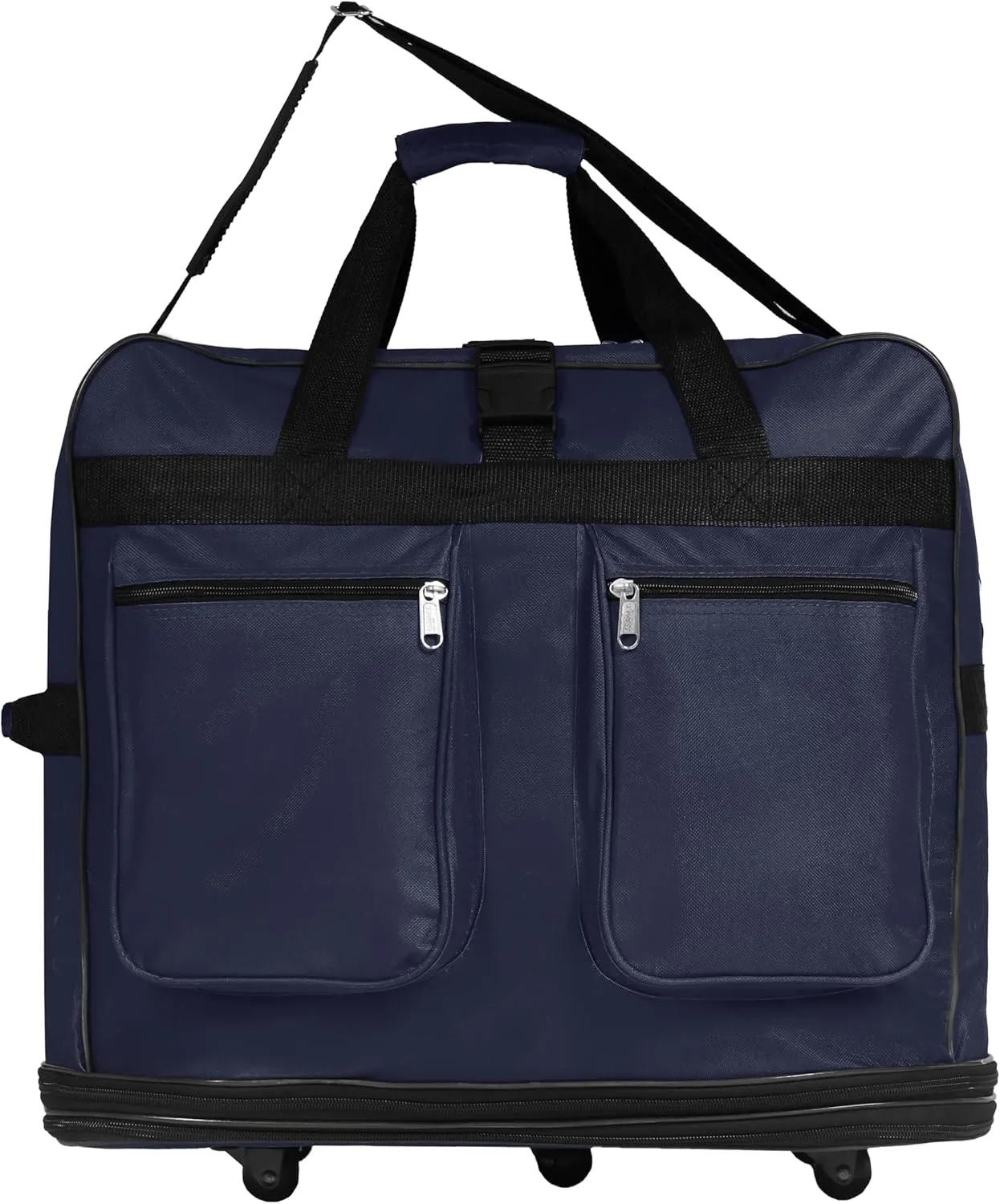 (Pack of 2) - 40"" Large Expandable Rolling 6 Wheeled Duffel Bag Spinner Suitcase Luggage (Blue), NAVBL2PK40