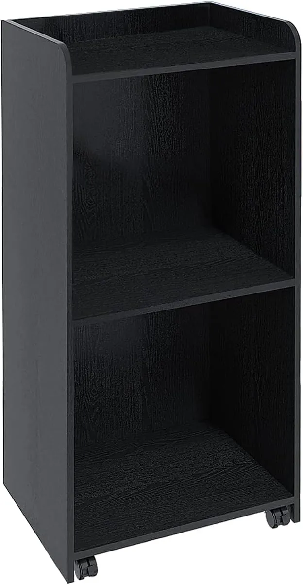 Panana Podium Stand - Hostess Stand with Wheels, Portable Podium Stand Reception Desk with Adjustable Shelf, Pulpits for Churches, Mobile Lectern Podium for Conference, Auditorium, Classroom, Black