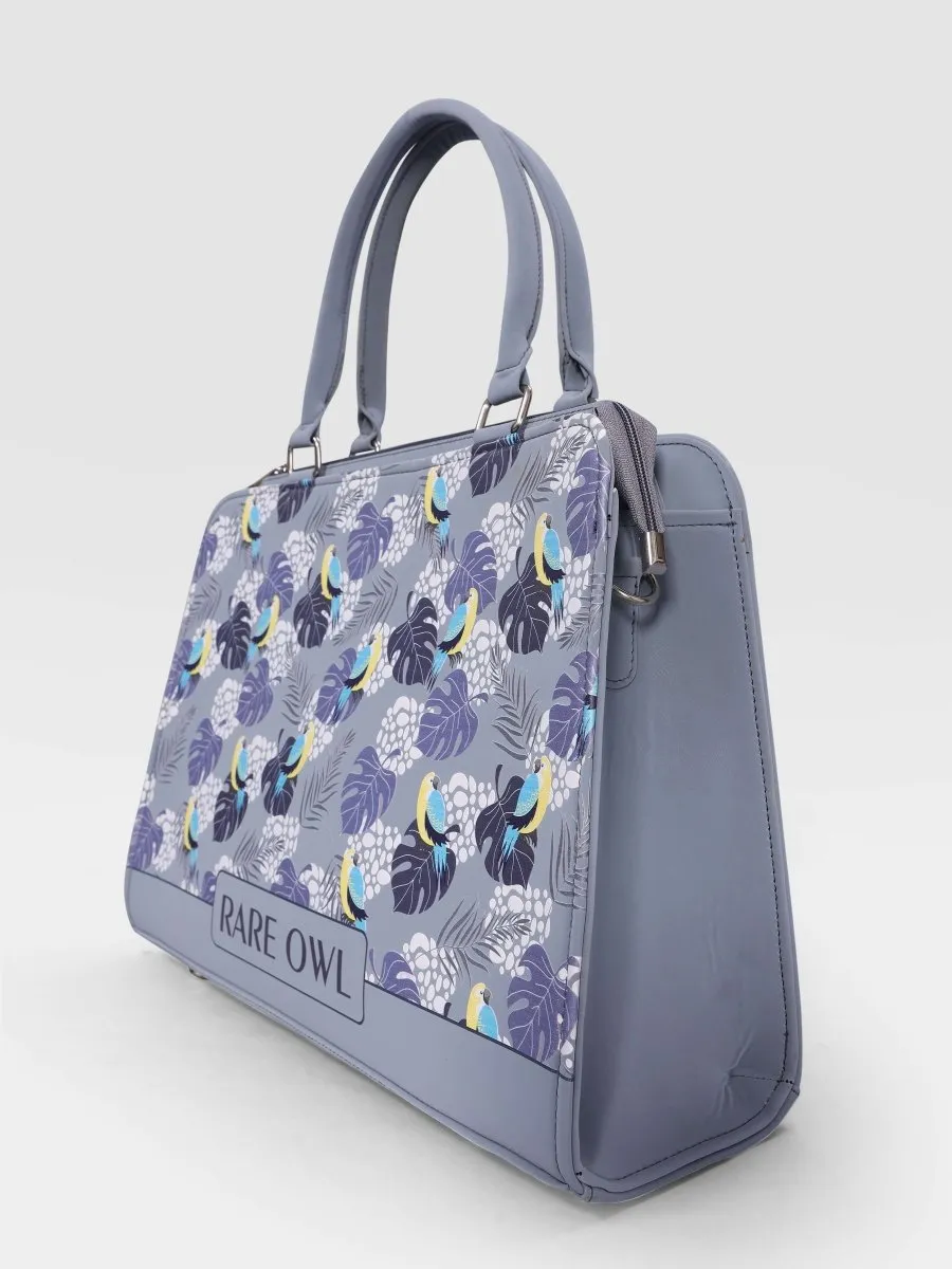 Parrot & Leaf Serenity Customized Tote Bag for Women | Rare Canvas